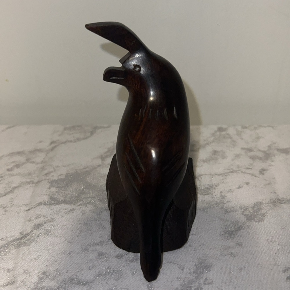 Hand Carved Quail Statue Figurine - Picture 2 of 5